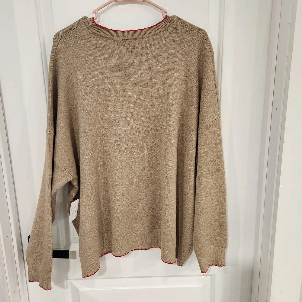 Tan Sweater with Dalmatian Design - Picture 4 of 4